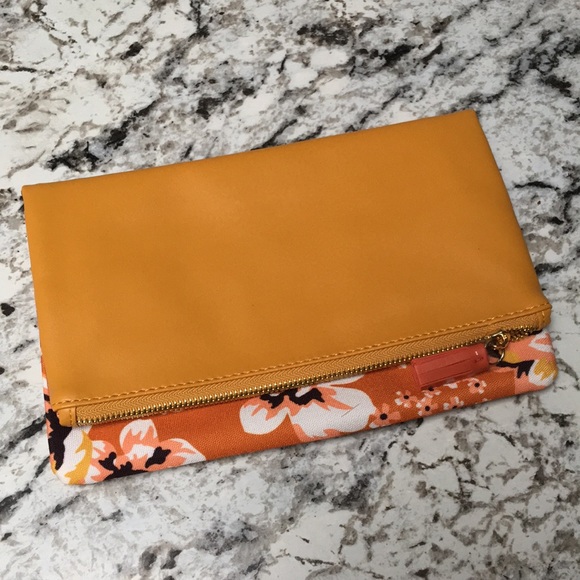 Rachel Pally Handbags - Rachel Pally Reversible Clutch Orange and Gold